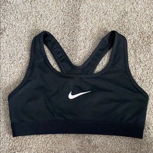 Black Nike sports bra